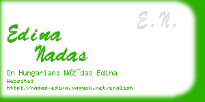 edina nadas business card